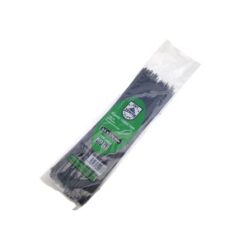 Colier plastic/soricei, negru, 3.6x370 mm, set 100 buc