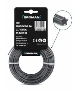 Fir motocoasa profil stea, PVC, 2.7 mm x 15 m, BROMAN