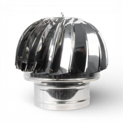 Capac terminal rotativ din inox pentru cos de fum, diametru 180 mm