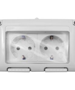 Priza dubla aplicata pentru exterior, PROFI, GE-678