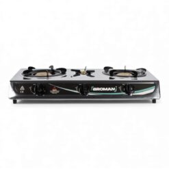 Aragaz de inox cu 3 ochiuri, exterior, Broman