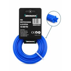 Fir motocoasa profil stea, PVC, 4.0 mm x 15 m, BROMAN