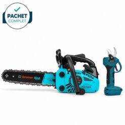 Motofierastrau 2500+, 25 cc, lama de 30 cm + Foarfece electric pentru vie sau crengi, BROMAN