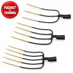 PACHET DE TOAMNA - Furca cu 3 coarne forjata + Furca cu 4 coarne forjata + Furca cu 5 coarne, forjata, BROMAN
