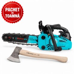 PACHET DE TOAMNA - Motofierastrau 2500+, 25 cc, lama de 30 cm + Topor forjat 600 g, coada 36 cm, BROMAN