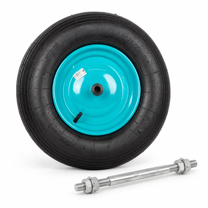 PACHET DE TOAMNA - Roata cu bucsa 4.00-8, ax 14 + Ax pentru roata roaba 14 x 205 mm, BROMAN