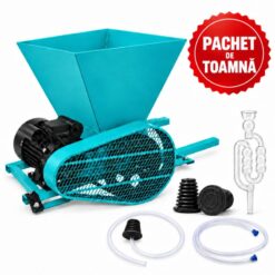 PACHET DE TOAMNA - Zdrobitor de struguri electric, max 500 kg/ora + Accesorii damigene pentru vin 25-50 L