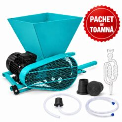 PACHET DE TOAMNA - Zdrobitor de struguri electric, max 500 kg/ora + Accesorii damigene pentru vin 54 L