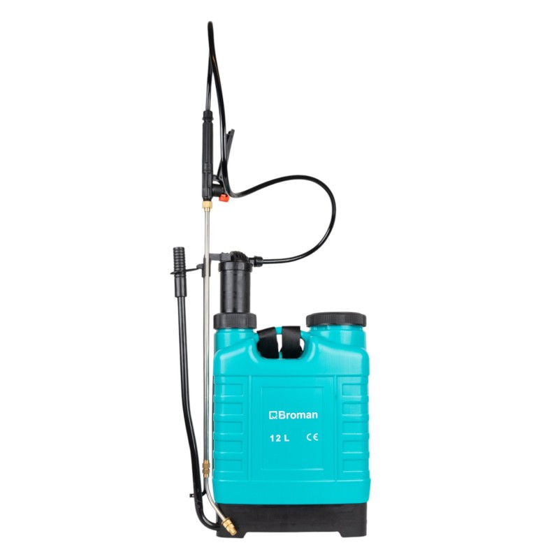 Pompa de stropit manuala 12 L, cu 2 tije, pentru gradina, BROMAN