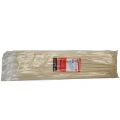 Colier plastic/soricei, alb, 7.6x550 mm, set 100 buc
