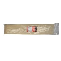 Colier plastic/soricei, alb, 7.6x750 mm, set 100 buc